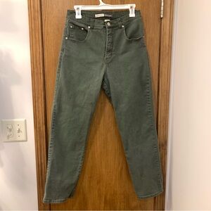 Everlane Green High-Rise Straight Jeans